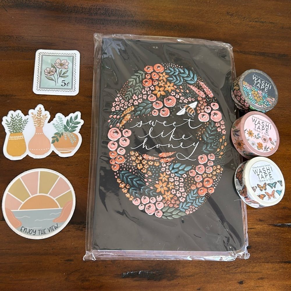 Elyse Breanne Notebook 3 Washi and 3 stickers all NeW Bundle